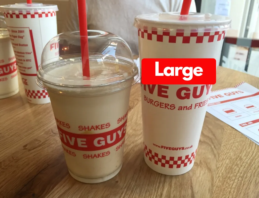 five guys large drinks