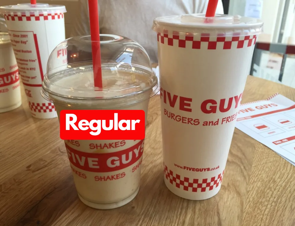 five guys regular drinks