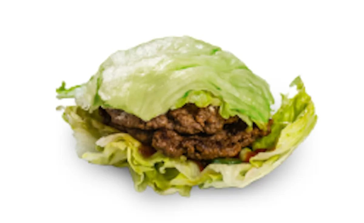 No bun (wrapped in lettuce)