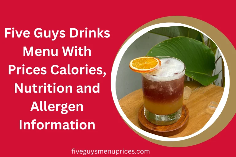 Five Guys Drinks Menu